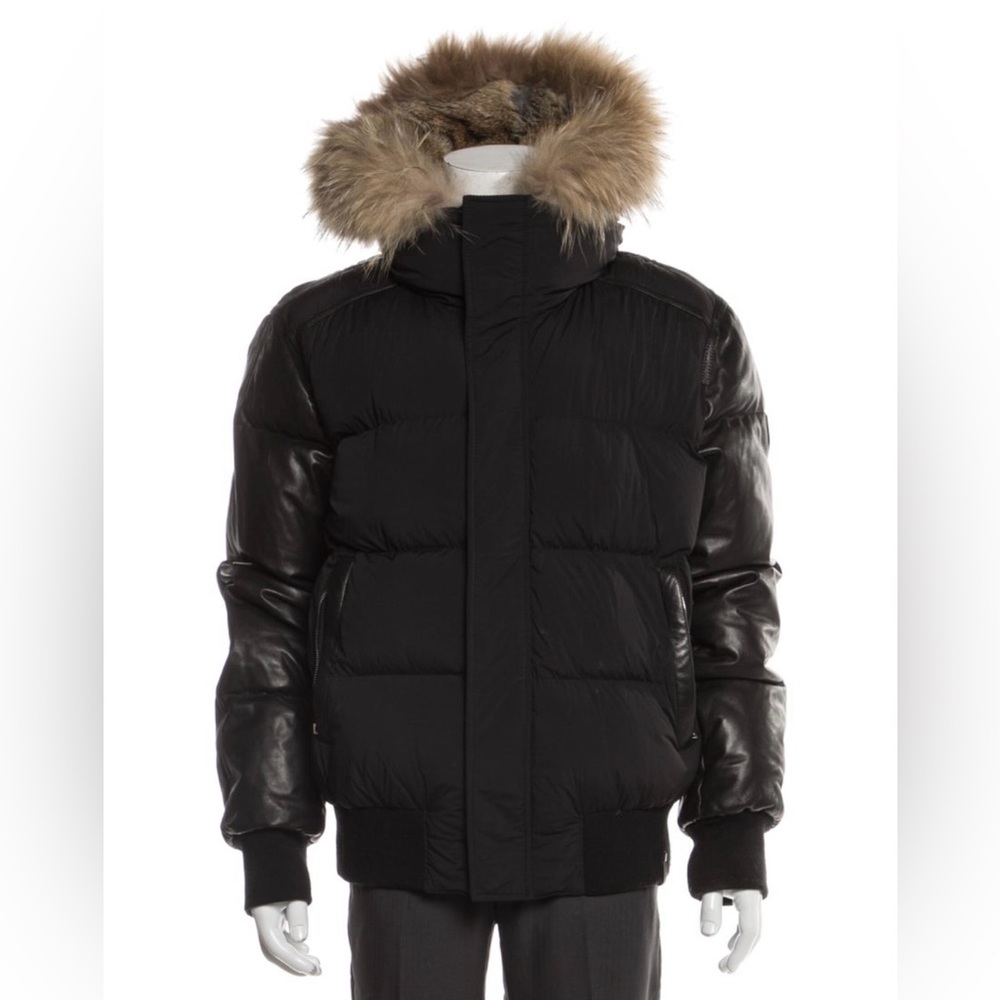 RUDSAK Black Puffer Jacket with Fur Hood